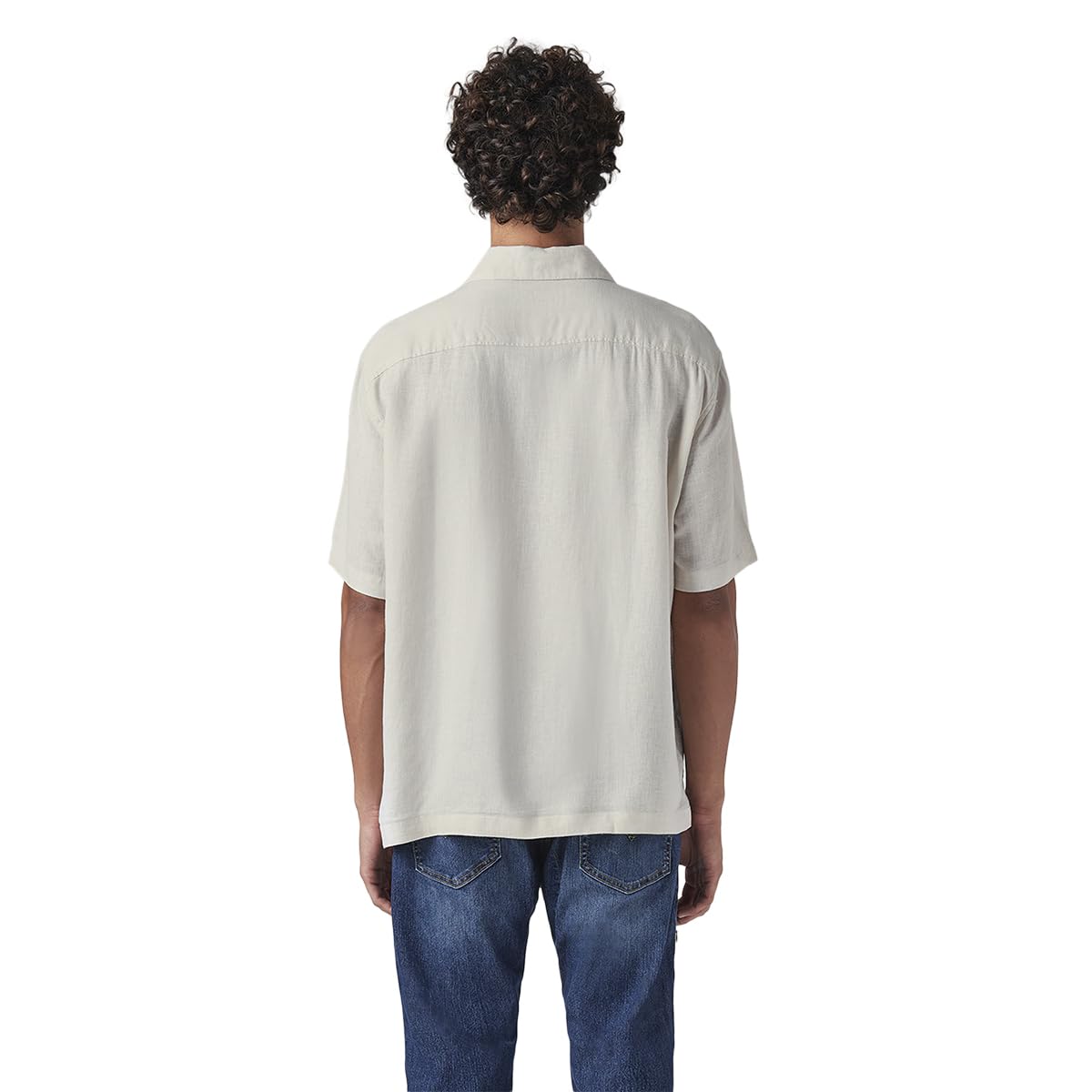 Men's Embroidered Relaxed fit Resort Collar/Linen Shirt